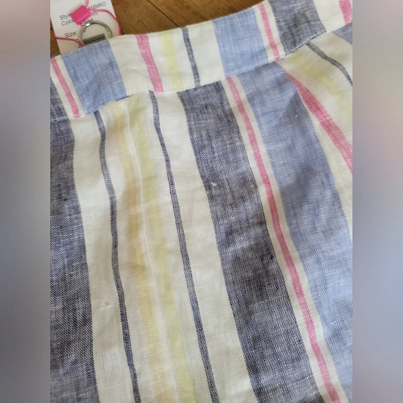 NWT - Parker Ruffle Linen Mini Skirt, Multi Color, Size‎ Small - Picture 6 of 7